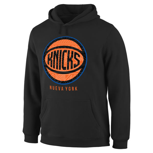 NBA Men New York Knicks Noches Enebea Pullover Hoodie Black->nba t-shirts->Sports Accessory